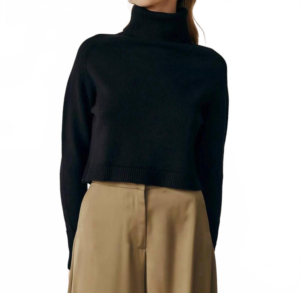 NEW DELUC pamela turtleneck sweater in black